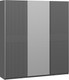 Миниатюра изображения товара Шкаф-купе ТриЯ Оскар Хилтон Т2 2100 / 271138 (ручка серебро/серый графит/графит матовый)