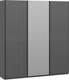 Миниатюра изображения товара Шкаф-купе ТриЯ Оскар Хилтон Т2 2100 / 271144 (ручка черная/серый графит/графит матовый)