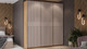 Миниатюра изображения товара Шкаф-купе ТриЯ Оскар Хилтон Т2 2100 / 271119 (ручка серебро/дуб крафт золотой/кашемир сатин)