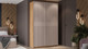 Миниатюра изображения товара Шкаф-купе ТриЯ Оскар Хилтон Т2 1400 / 271052 (ручка серебро/дуб крафт золотой/кашемир сатин)