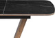Миниатюра изображения товара Обеденный стол Woodville Петир 120-160х80х75 / 532377 (черный мрамор/орех/черный)