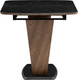 Миниатюра изображения товара Обеденный стол Woodville Петир 120-160х80х75 / 532377 (черный мрамор/орех/черный)