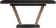 Миниатюра изображения товара Обеденный стол Woodville Петир 120-160х80х75 / 532377 (черный мрамор/орех/черный)
