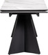 Миниатюра изображения товара Обеденный стол Woodville Ливи 140-200х80х78 / 532400 (белый мрамор/черный)