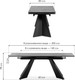 Миниатюра изображения товара Обеденный стол Woodville Ливи 140-200х80х78 / 532400 (белый мрамор/черный)
