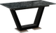 Миниатюра изображения товара Обеденный стол Woodville Иматра / 462404 (мрамор черный/черная шагрень/камень)