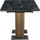 Миниатюра изображения товара Обеденный стол Woodville Иматра / 462388 (мрамор черный/черная шагрень)