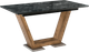 Миниатюра изображения товара Обеденный стол Woodville Иматра / 462388 (мрамор черный/черная шагрень)