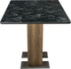 Миниатюра изображения товара Обеденный стол Woodville Иматра / 462388 (мрамор черный/черная шагрень)