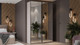 Миниатюра изображения товара Шкаф-купе ТриЯ Оскар Т2 1400 / 271171 (ручка черная/кашемир)