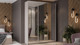 Миниатюра изображения товара Шкаф-купе ТриЯ Оскар Т2 1800 / 271160 (ручка серебро/кашемир)