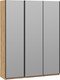 Миниатюра изображения товара Шкаф-купе ТриЯ Оскар Т2 1800 / 271187 (ручка черная/дуб крафт золотой)