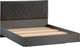 Миниатюра изображения товара Двуспальная кровать ТриЯ Бетта Тип 1 160x200 / 413.001.000 (серый графит/велюр серый)
