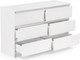 Миниатюра изображения товара Комод Woodville Мадера К6М / 497489 (белый)