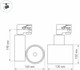 Миниатюра изображения товара Трековый светильник Arlight LGD-SHOP-4TR-R100-40W Cool SP7500-Fish WH 24deg / 026387