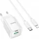 Миниатюра изображения товара Зарядное устройство сетевое Hoco C149A Charm 30W + кабель (белый)