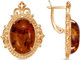 Миниатюра изображения товара Серьги Wolves Царский подарок Янтарь Позолота 24к 1474