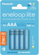 Миниатюра изображения товара Комплект аккумуляторов Panasonic Eneloop Lite AAA 550mAh BL4 / BK-4LCCE/4CP (4шт)