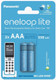 Миниатюра изображения товара Комплект аккумуляторов Panasonic Eneloop Lite AAA 550mAh BL2 / BK-4LCCE/2BE (2шт)