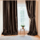 Миниатюра изображения товара Комплект штор Mio Tesoro Блэкаут 150x250 (2шт, шоколад)
