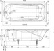 Миниатюра изображения товара Ванна чугунная Wotte Comfort 170х75 / БП-э00д1474
