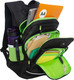Миниатюра изображения товара Школьный рюкзак Grizzly RB-450-3f (черный/салатовый)