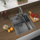 Миниатюра изображения товара Мойка кухонная ZORG ZRE 4551 (графит)