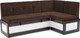 Миниатюра изображения товара Уголок кухонный мягкий Mebel-Ars Нотис 191х82х116 см / M11-27-7 (велюр молочный шоколад НВ-178/13)