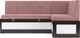 Миниатюра изображения товара Уголок кухонный мягкий Mebel-Ars Нотис 191х82х116 см / M11-27-6 (велюр пудра НВ-178/18)