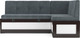 Миниатюра изображения товара Уголок кухонный мягкий Mebel-Ars Нотис 191х82х116 см / M11-27-5 (велюр серо-синий HB-178/26)