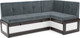 Миниатюра изображения товара Уголок кухонный мягкий Mebel-Ars Нотис 211х82х135.5 см / M11-28-5 (велюр серо-синий HB-178/26)