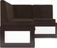 Миниатюра изображения товара Уголок кухонный мягкий Mebel-Ars Нотис 211х82х135.5 см / M11-28-8 (велюр шоколад HB-178/16)