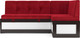Миниатюра изображения товара Уголок кухонный мягкий Mebel-Ars Нотис 191х82х116 см / M11-27-16 (кордрой красный)