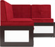 Миниатюра изображения товара Уголок кухонный мягкий Mebel-Ars Нотис 211х82х135.5 см / M11-28-16 (кордрой красный)
