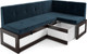 Миниатюра изображения товара Уголок кухонный мягкий Mebel-Ars Нотис 211х82х135.5 см / M11-28-11 (темно-синий Luna 034)