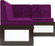 Миниатюра изображения товара Уголок кухонный мягкий Mebel-Ars Нотис 191х82х116 см / M11-27-18 (фиолет)