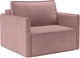 Миниатюра изображения товара Кресло-кровать Mebel-Ars Хайтон / M3-22-6 (велюр пудра НВ-178/18)