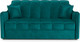 Миниатюра изображения товара Диван Mebel-Ars аккордеон Давос НПБ 120x200см / M2-112-2 (Бархат сине-зеленый Star Velvet 43 Black Green)