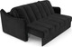 Миниатюра изображения товара Диван Mebel-Ars аккордеон Давос НПБ 140x200 см / M2-113-9 (велюр черный HB-178/17)