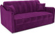 Миниатюра изображения товара Диван Mebel-Ars аккордеон Давос ППУ 120x200 см / M2-108-18 (фиолет)