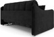 Миниатюра изображения товара Диван Mebel-Ars аккордеон Давос ППУ 180x200 см / M2-111-9 (велюр черный HB-178/17)