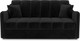 Миниатюра изображения товара Диван Mebel-Ars аккордеон Давос ППУ 140x200 см / M2-109-9 (велюр черный HB-178/17)
