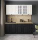 Миниатюра изображения товара Кухонный гарнитур Интерлиния Мила Деко 1.9А (черный/белый/дуб бунратти)