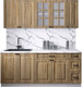 Миниатюра изображения товара Кухонный гарнитур Интерлиния Мила Деко 1.9А (дуб вотан/дуб вотан/белый гранит)