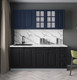 Миниатюра изображения товара Кухонный гарнитур Интерлиния Мила Деко 1.9А (черный/индиго/белый гранит)