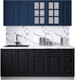 Миниатюра изображения товара Кухонный гарнитур Интерлиния Мила Деко 1.9А (черный/индиго/белый гранит)