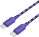Миниатюра изображения товара Кабель Hoco X116 Type-C to Type-C (1м, фиолетовый)