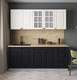 Миниатюра изображения товара Кухонный гарнитур Интерлиния Мила Деко 2.0А (черный/белый/дуб бунратти)