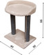 Миниатюра изображения товара Лежанка-когтеточка Cat House С овальной полкой Лайт 0.55 (ковролин бежевый)