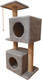 Миниатюра изображения товара Комплекс для кошек Cat House Дуплекс 0.95 (джут серый)